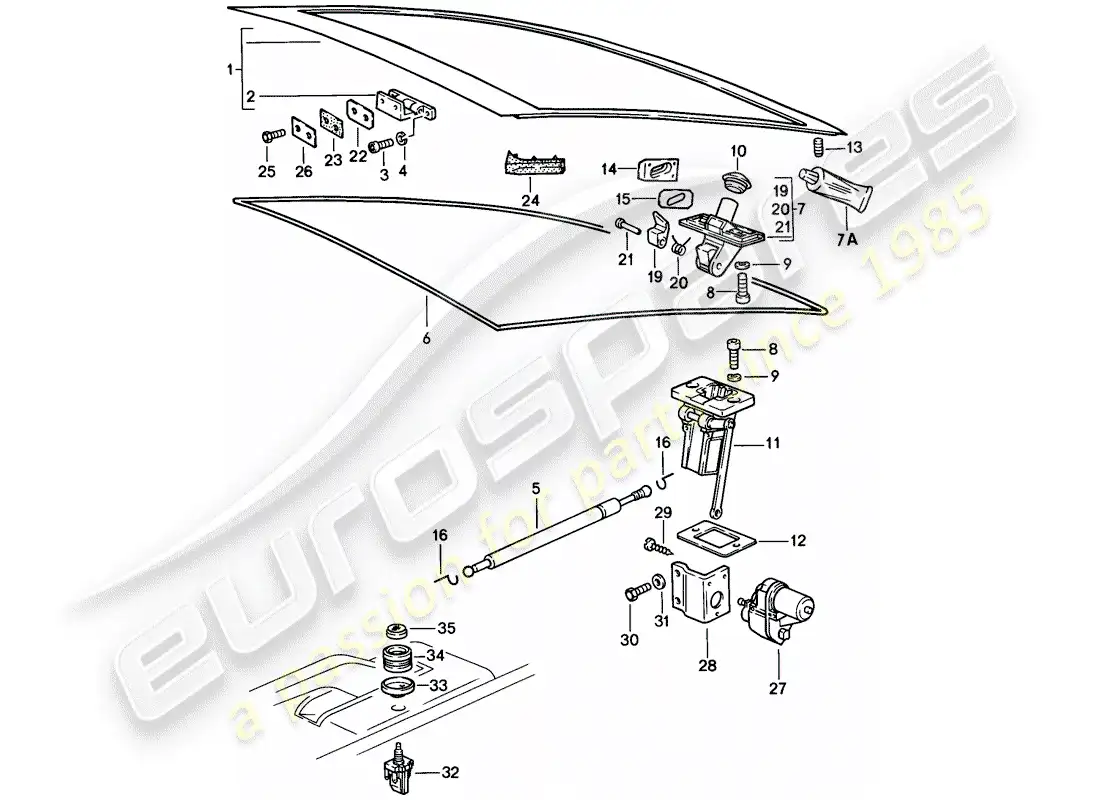 porsche 1985 (928) cover - fasteners parts diagram