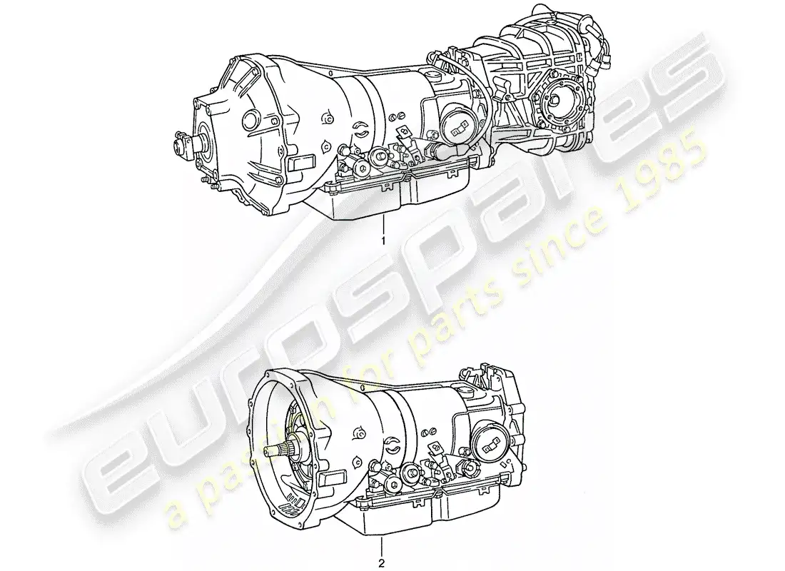 porsche 1987 (928) automatic transmission - replacement transmission parts diagram