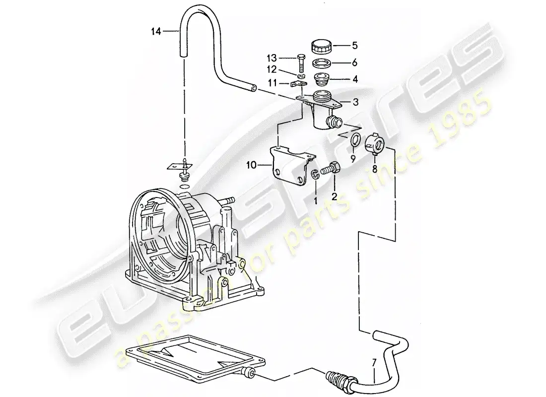 porsche 1990 (944) oil inlet - for - automatic transmission - d >> - mj 1989 parts diagram