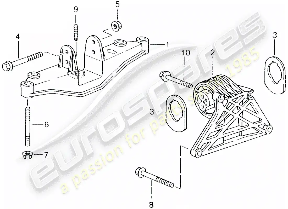porsche 1998 (986 boxster) engine lifting tackle parts diagram