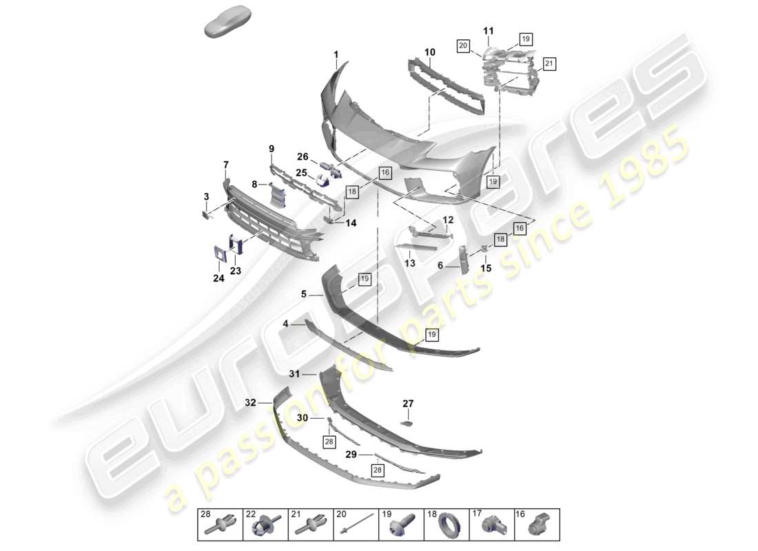 a part diagram from the porsche panamera parts catalogue