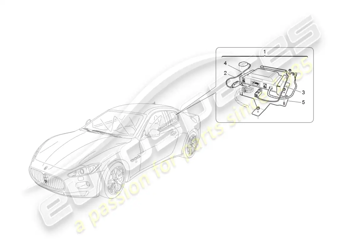 maserati granturismo (2008) alarm and immobilizer system parts diagram