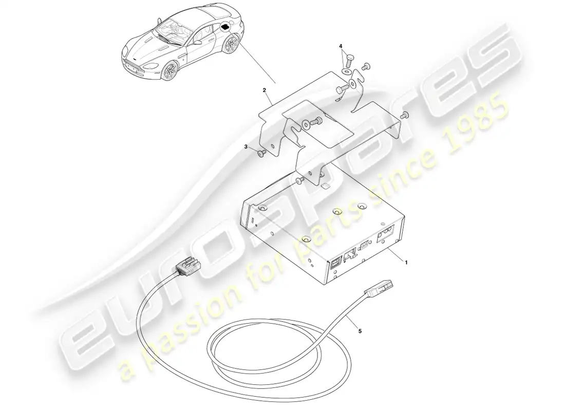 a part diagram from the aston martin v8 vantage parts catalogue