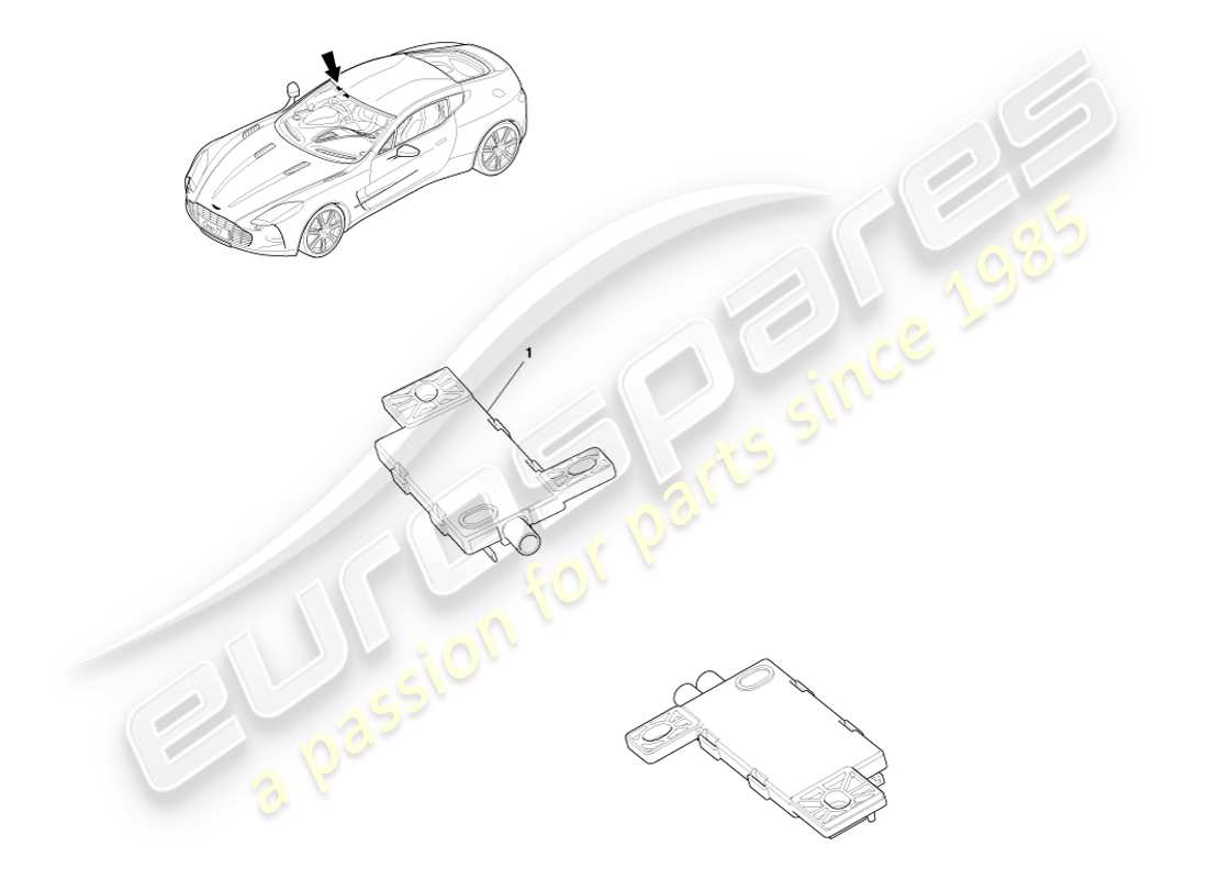 a part diagram from the aston martin one-77 parts catalogue