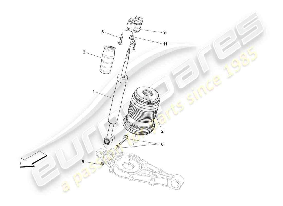 maserati levante (2018) rear shock absorber devices part diagram