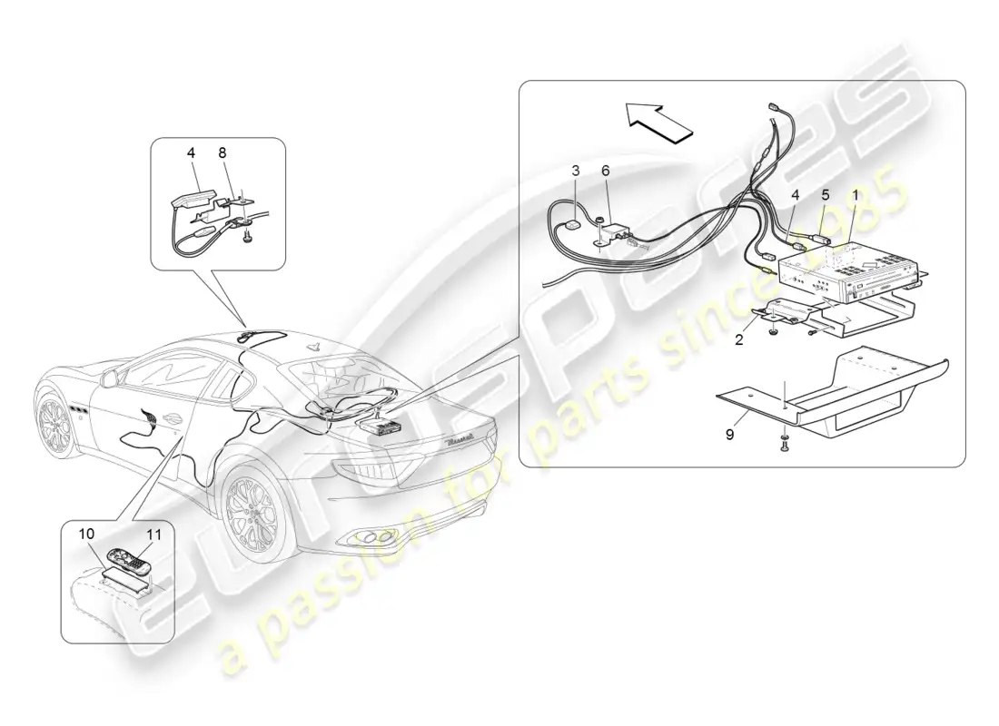 maserati granturismo (2008) it system parts diagram