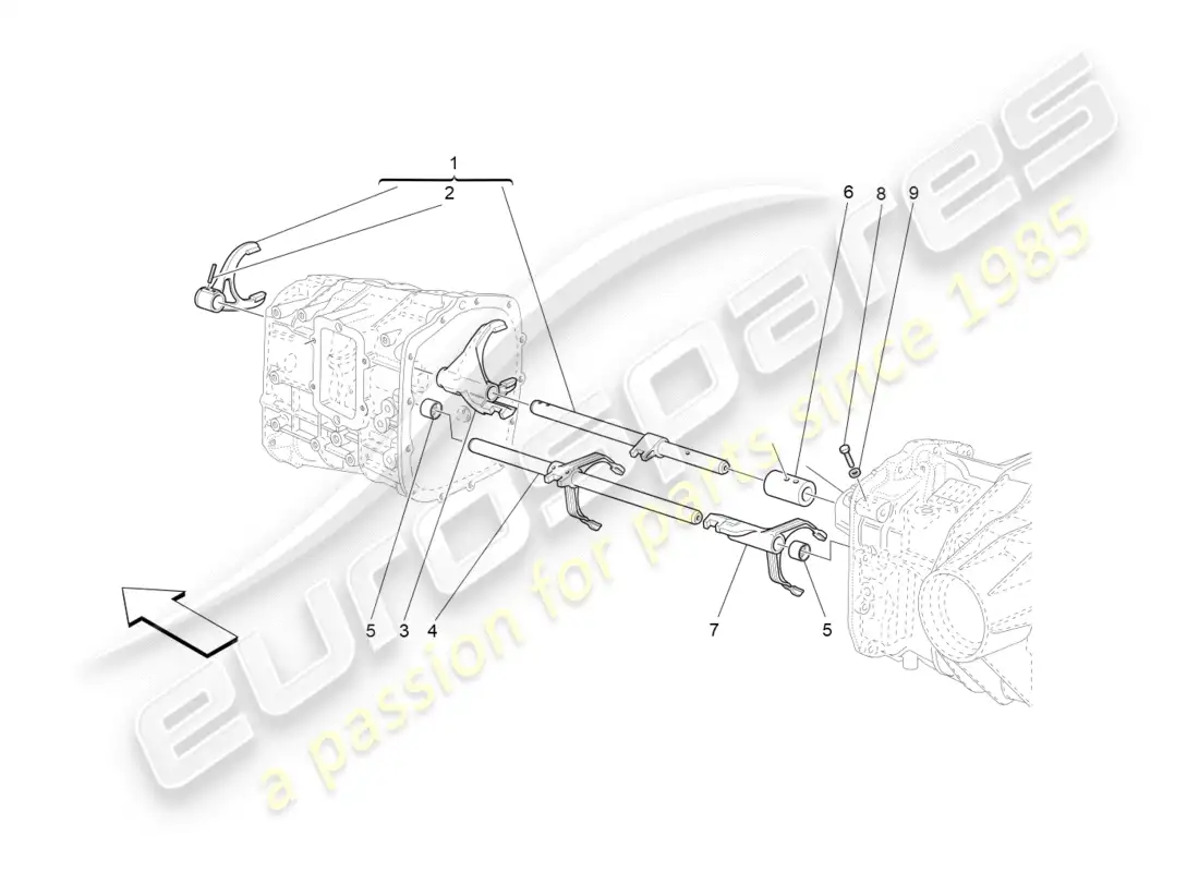 maserati granturismo (2012) inner controls parts diagram