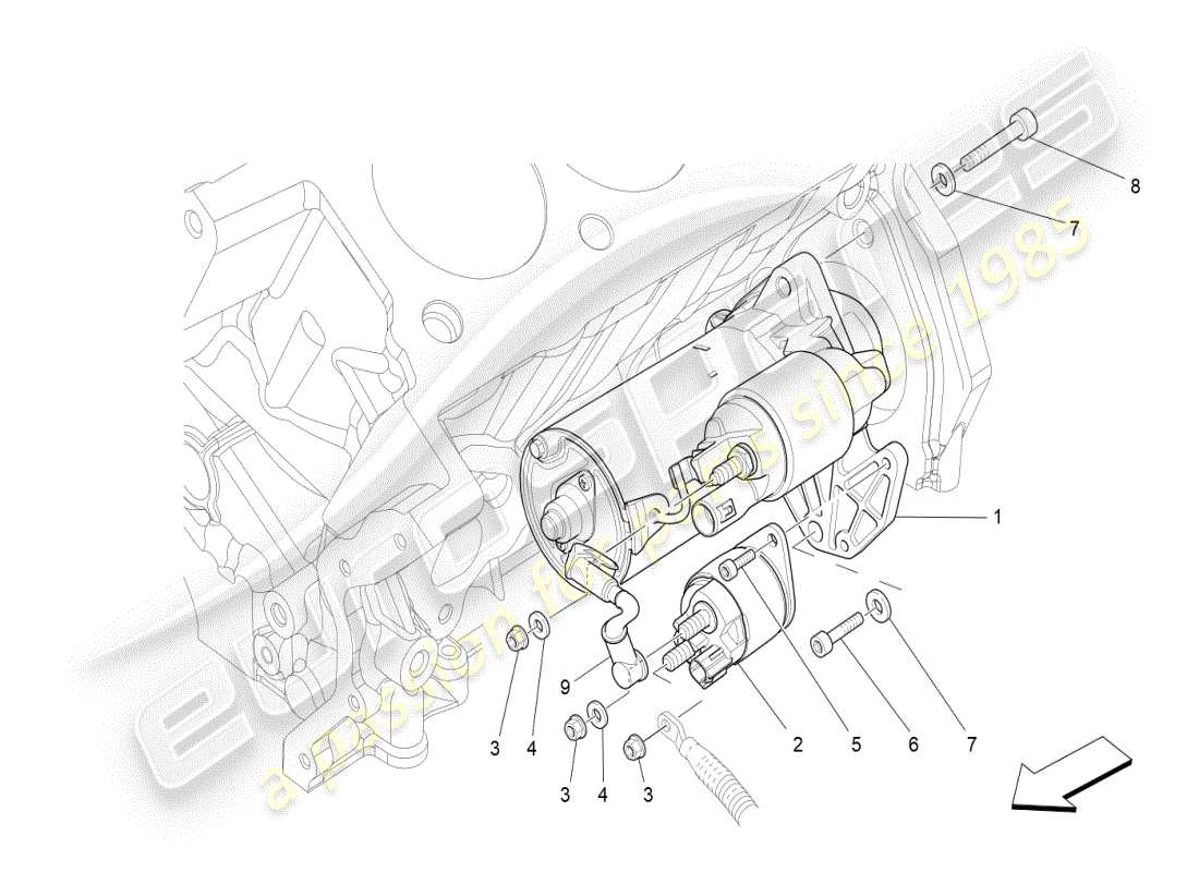 maserati ghibli (2019) electronic control: engine ignition part diagram