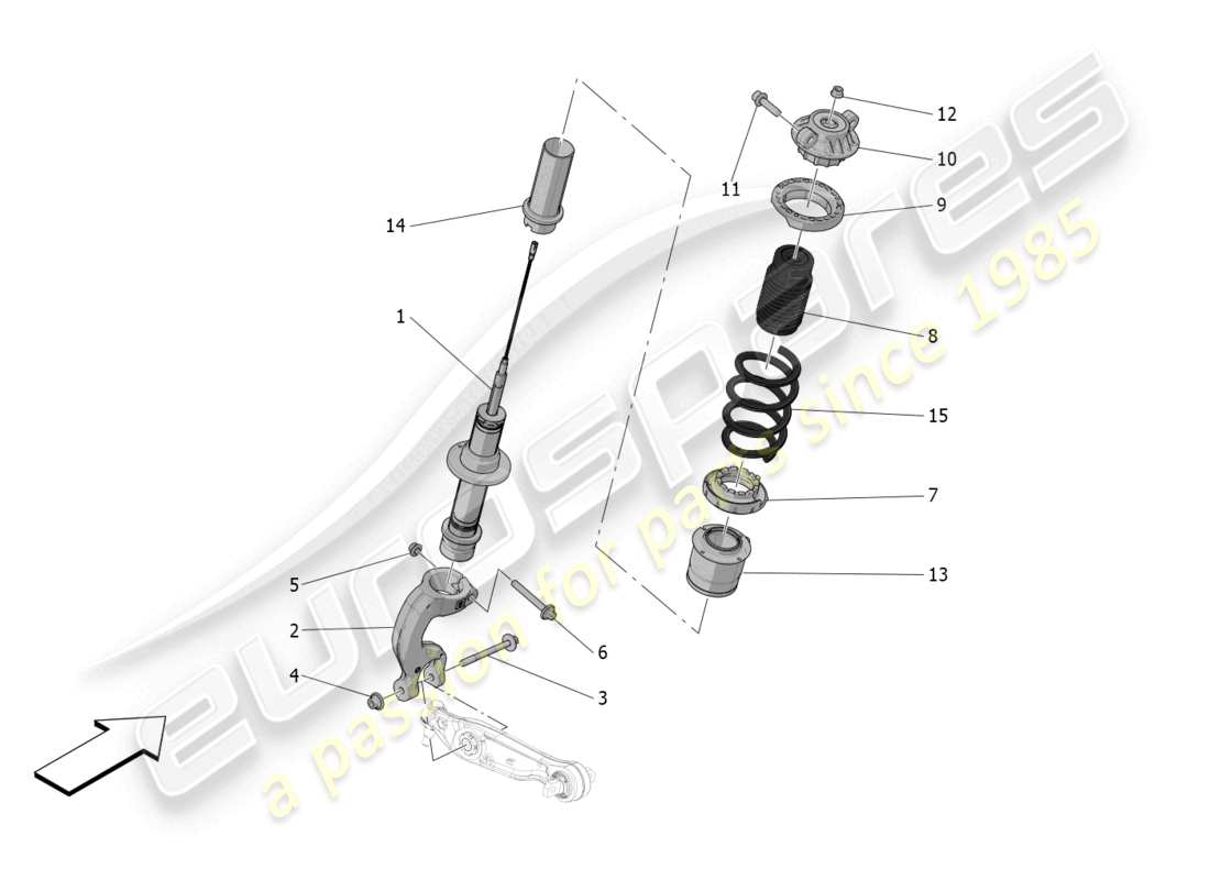 maserati mc20 (2022) front shock absorber devices part diagram