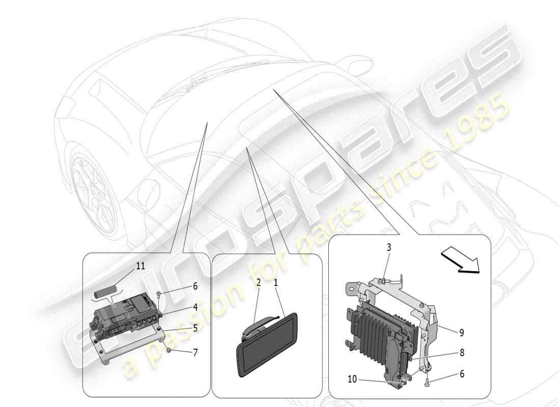 maserati mc20 (2024) it system parts diagram