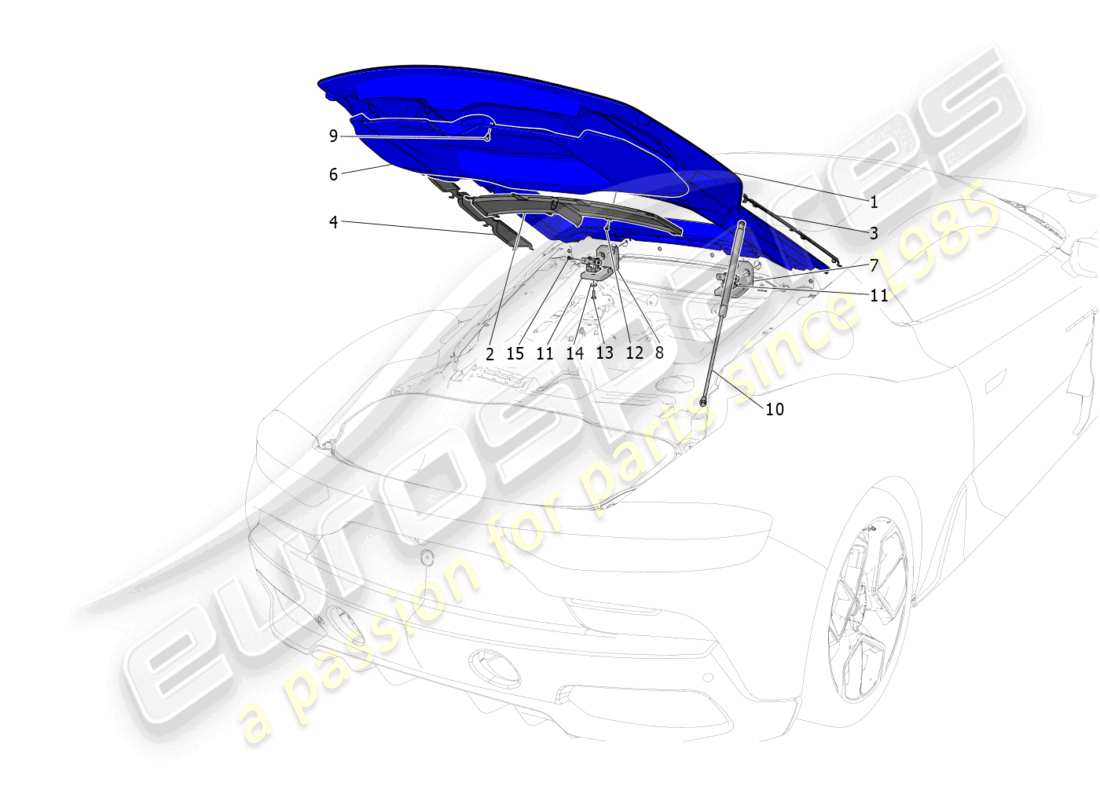 maserati mc20 (2022) rear lid part diagram