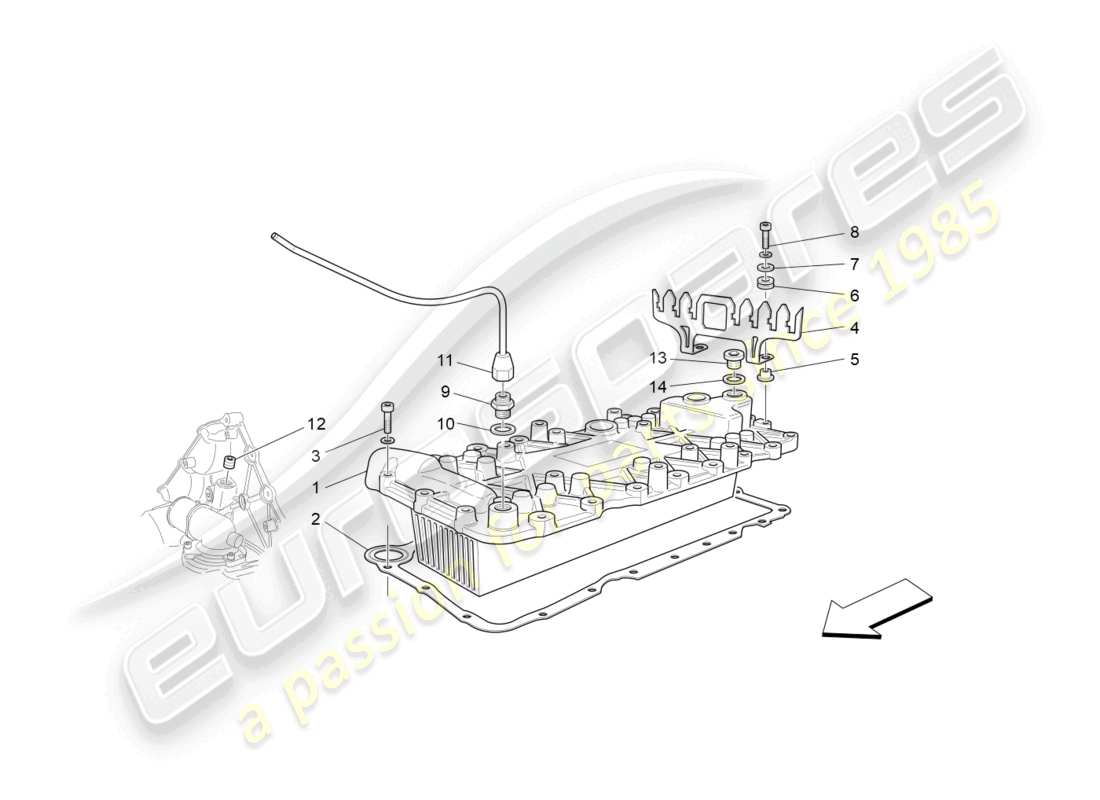 maserati granturismo mc stradale (2012) heat exchanger parts diagram