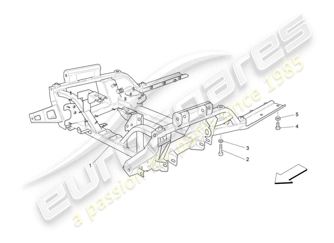 maserati granturismo mc stradale (2012) front underchassis part diagram