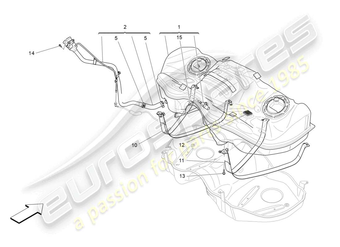 maserati levante (2018) fuel tank part diagram