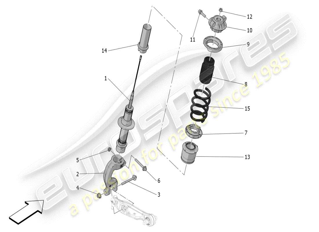 maserati mc20 (2024) front shock absorber devices parts diagram