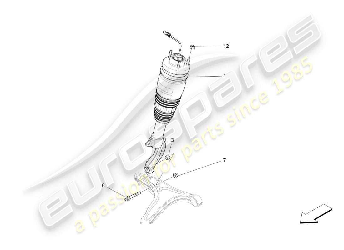 maserati levante trofeo (2020) front shock absorber devices parts diagram