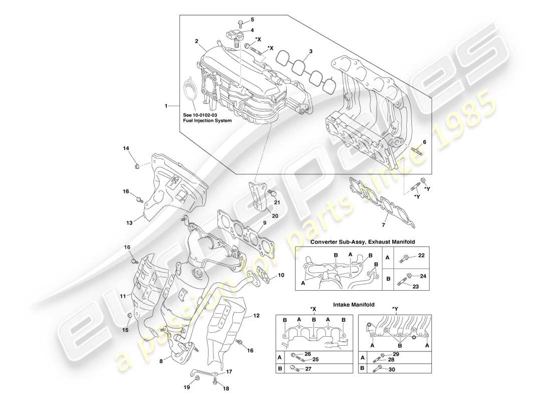 aston martin cygnet (2012) manifold part diagram