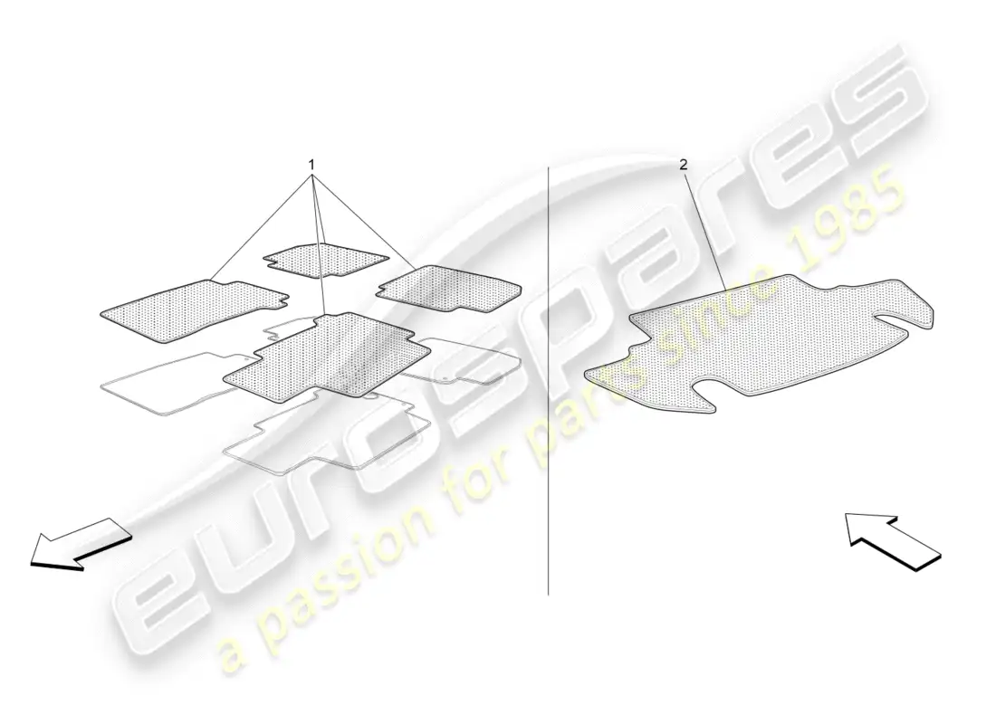 maserati granturismo (2009) standard provided parts diagram