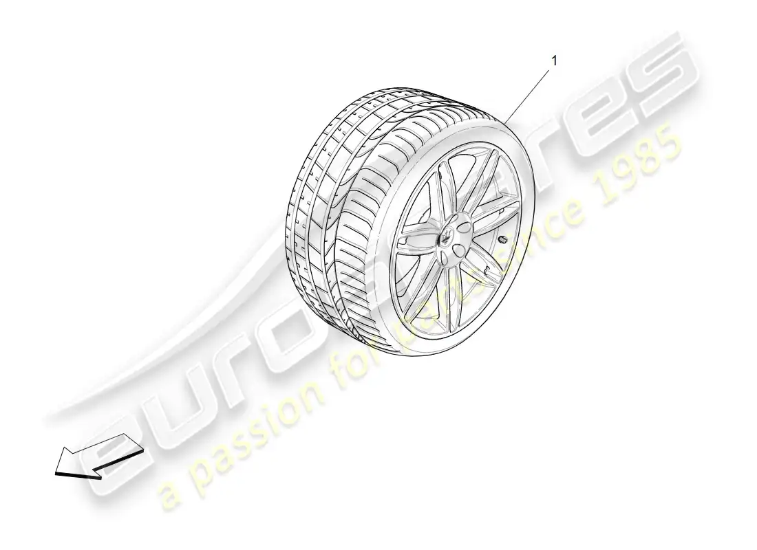 maserati granturismo (2009) cpl. wheels parts diagram