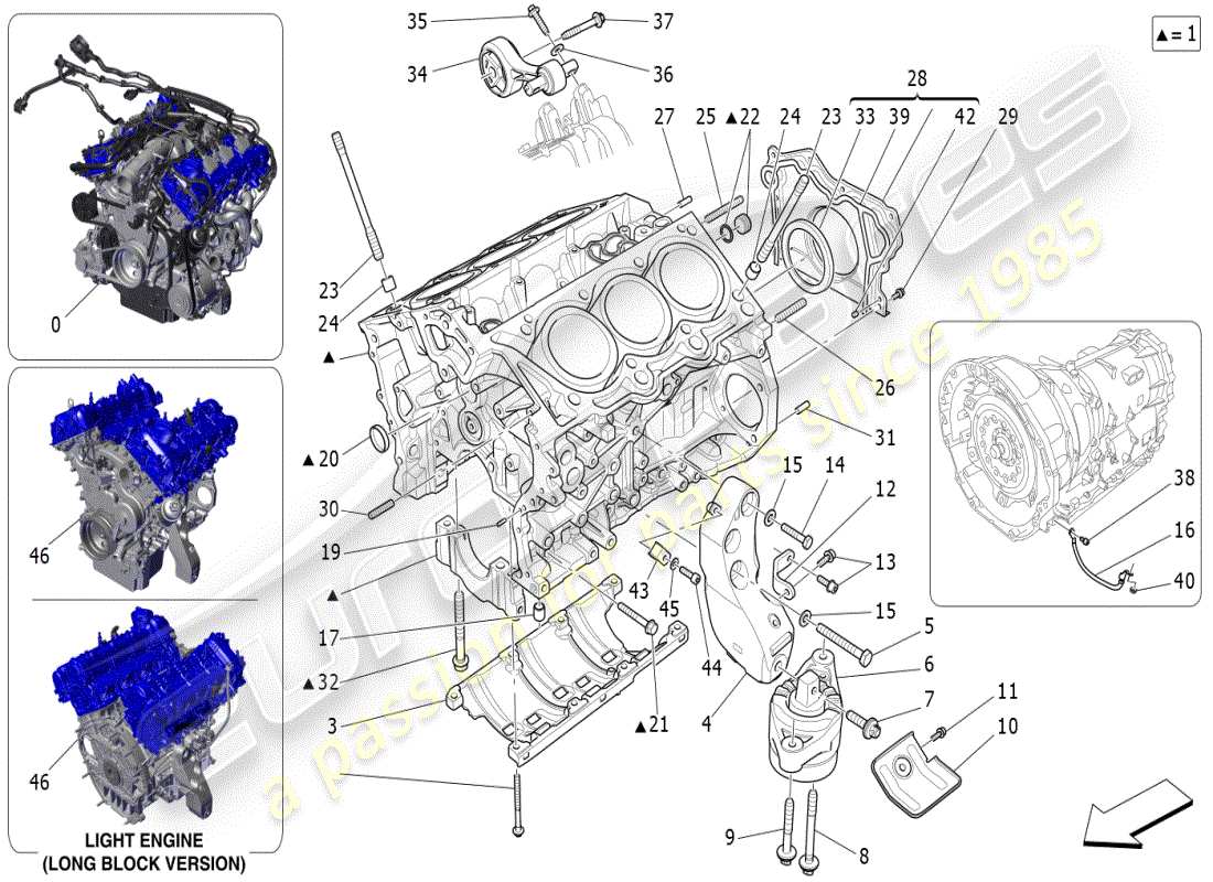 maserati ghibli (2019) crankcase part diagram