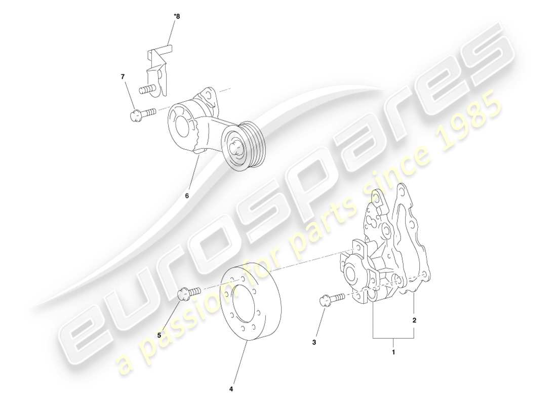 aston martin cygnet (2012) water pump part diagram