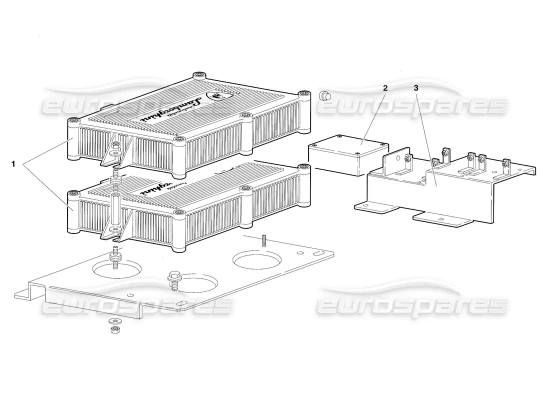 lamborghini diablo sv (1997) electronic injection units parts diagram