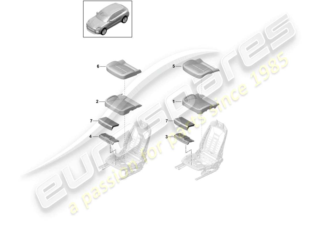 a part diagram from the porsche macan parts catalogue