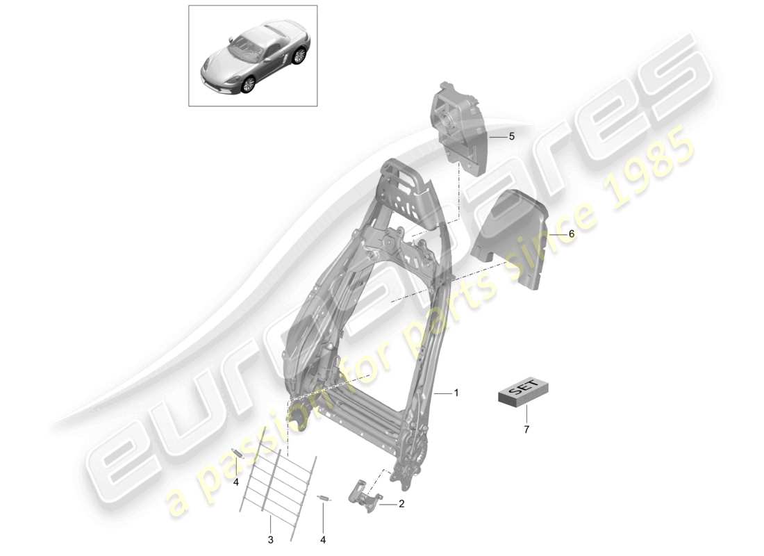 a part diagram from the porsche boxster parts catalogue