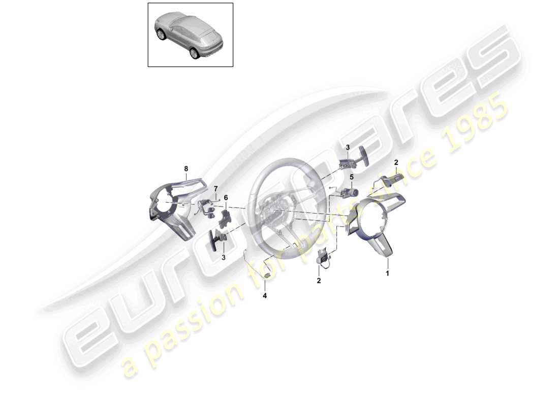 a part diagram from the porsche macan parts catalogue