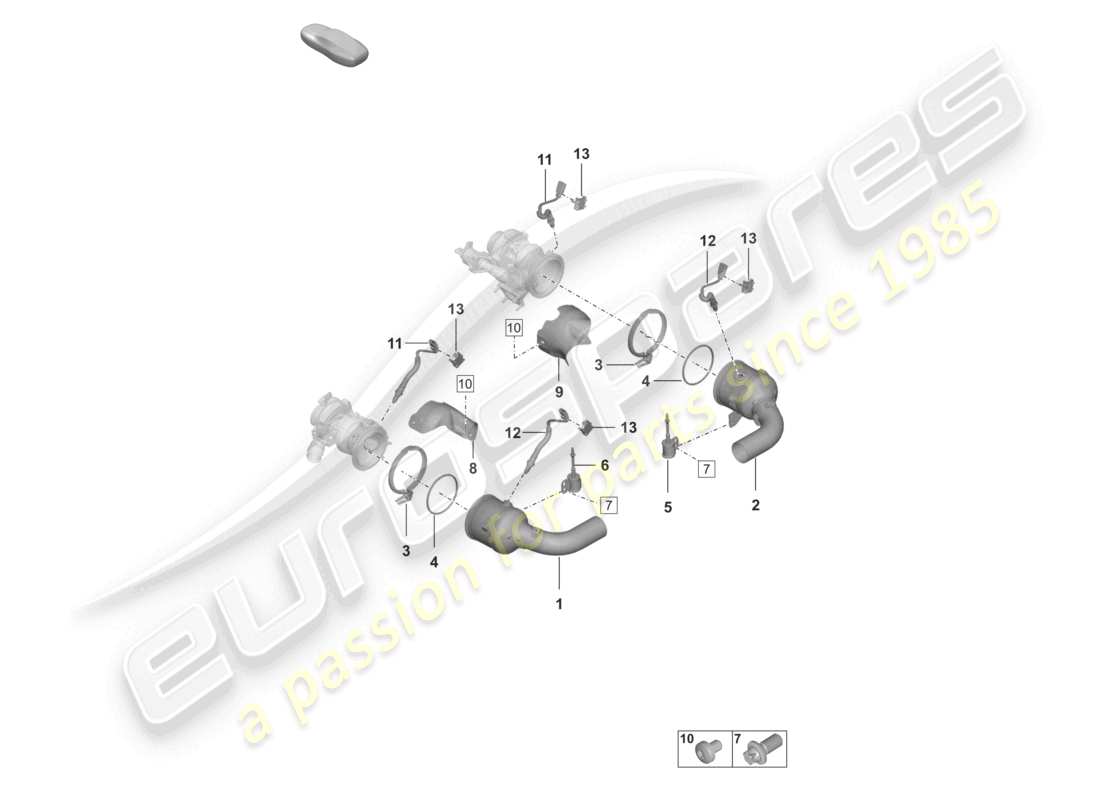 a part diagram from the porsche 992 parts catalogue