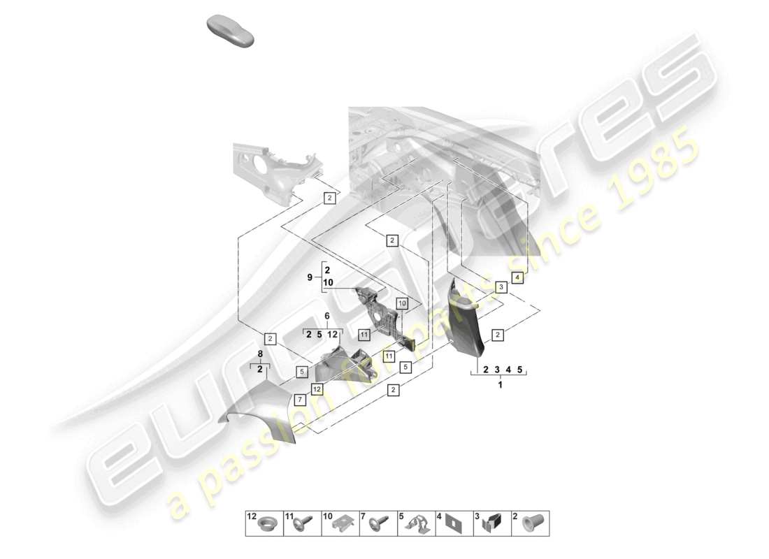 VIEW PARTS DIAGRAMS FROM THE PORSCHE PANAMERA PARTS CATALOGUE a part diagram from the porsche panamera parts catalogue