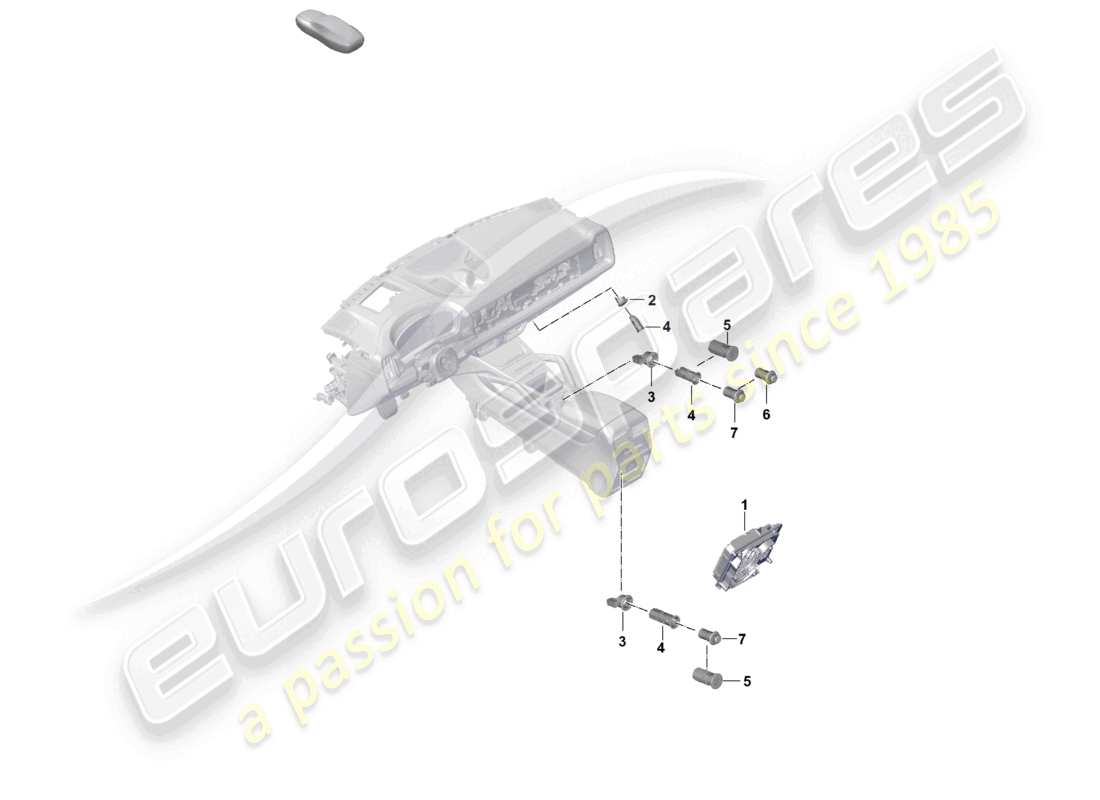 a part diagram from the porsche 2026 (cayenne e3 pa) parts catalogue