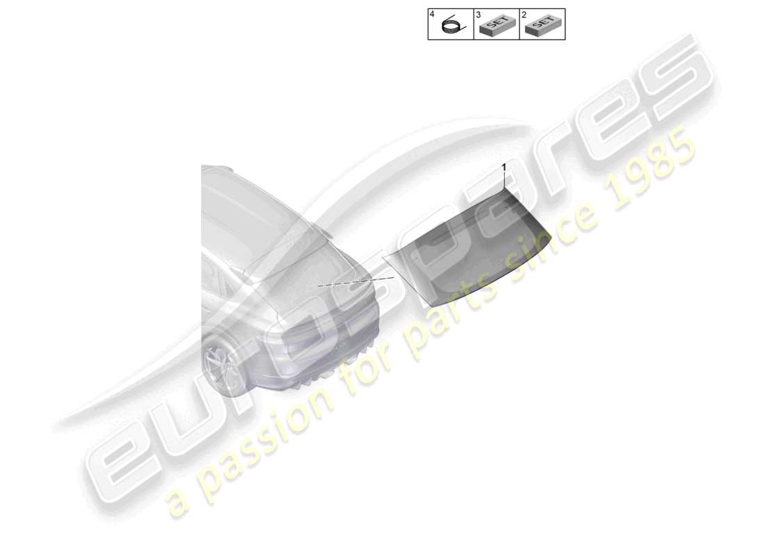 a part diagram from the porsche cayenne parts catalogue