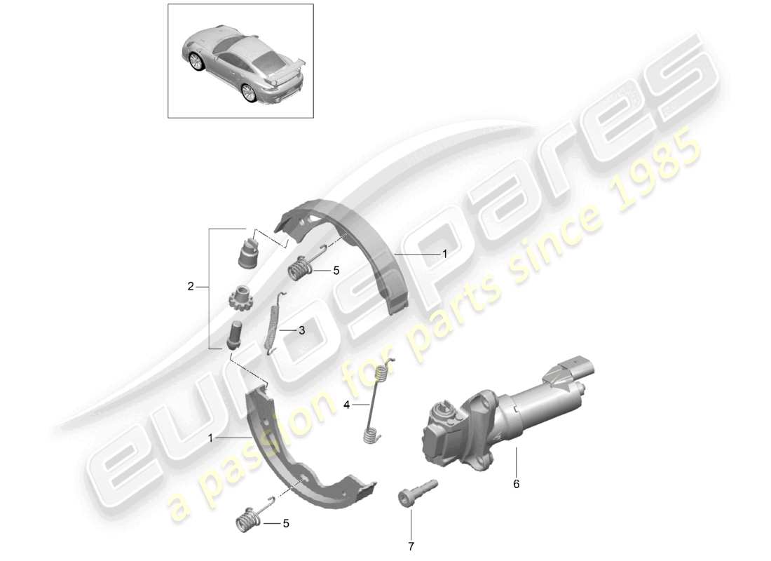 a part diagram from the porsche 2018 (991-2 turbo) parts catalogue