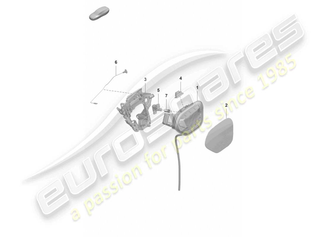 a part diagram from the porsche 2020 (taycan 9j1-1) parts catalogue