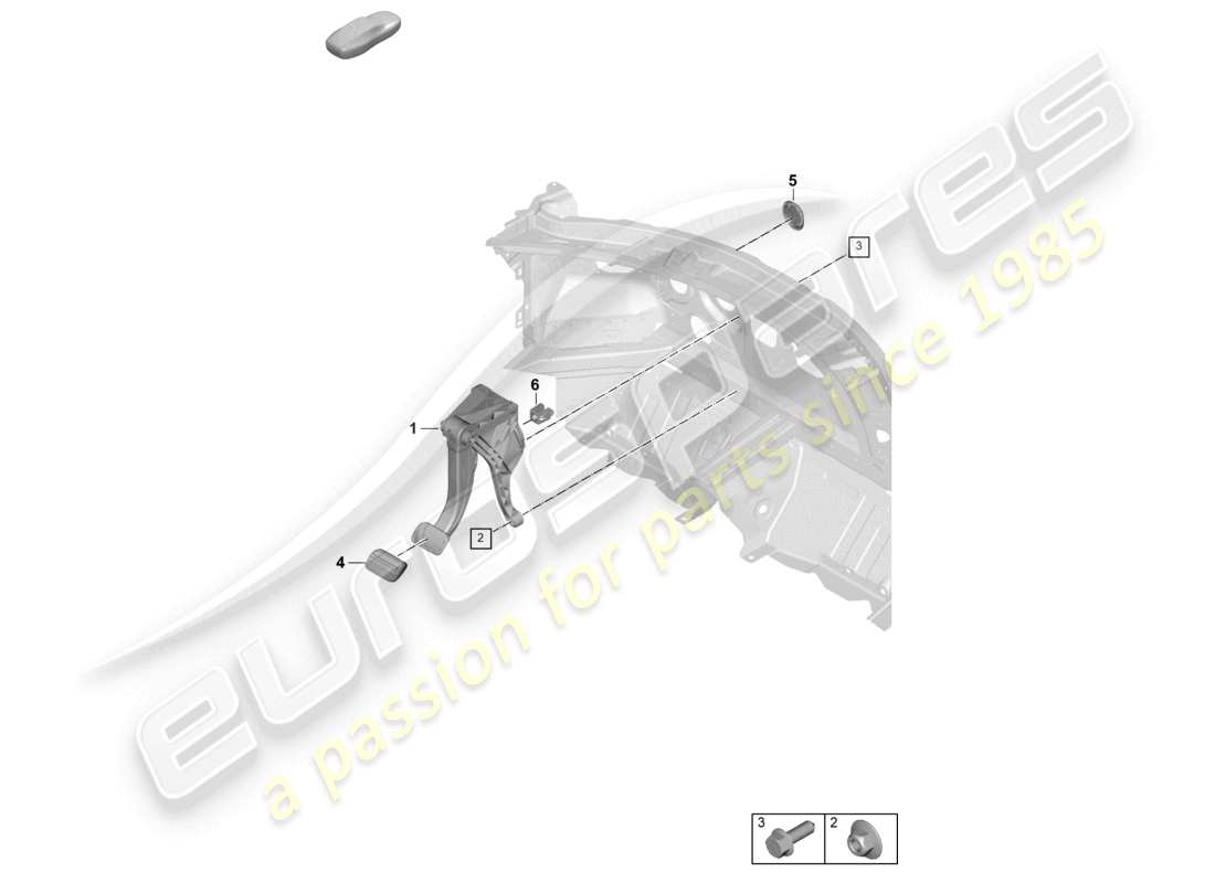 a part diagram from the porsche 992 parts catalogue