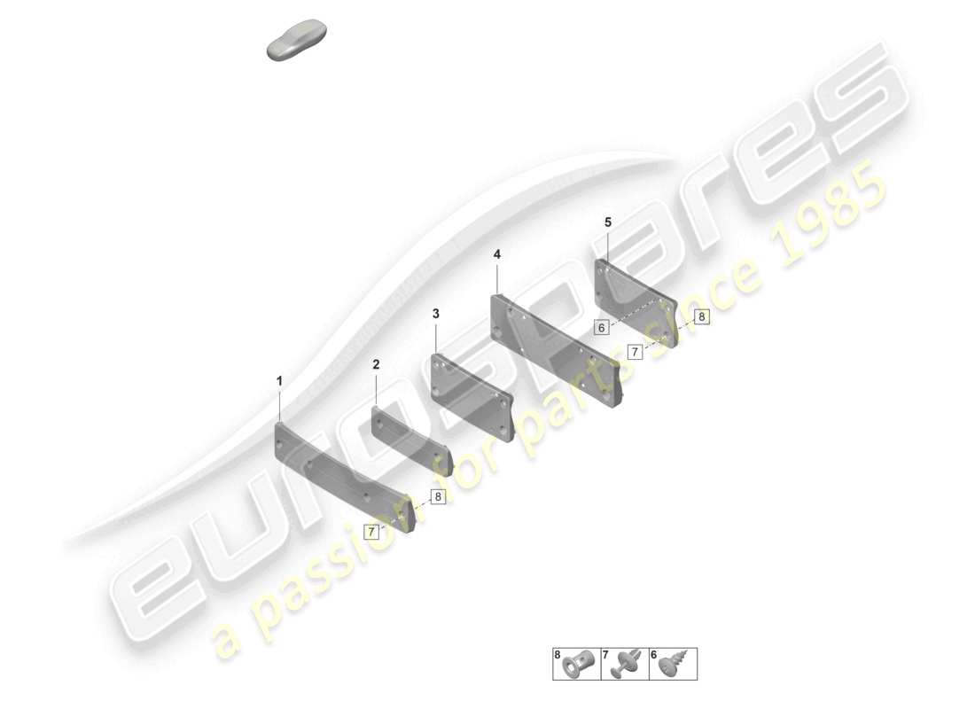 a part diagram from the porsche taycan parts catalogue