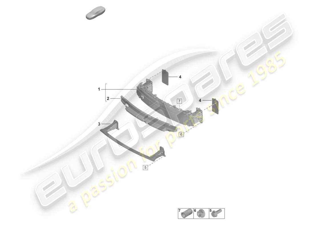 a part diagram from the Porsche 2024 (992-1) parts catalogue