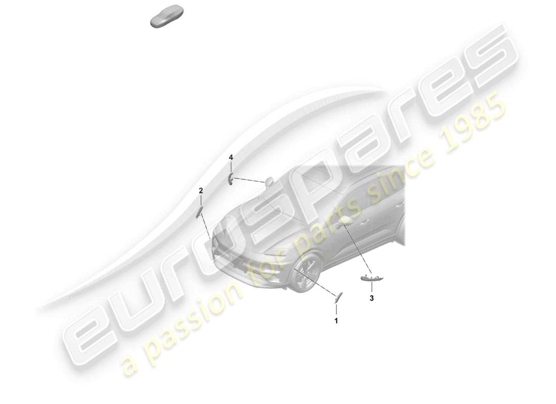 a part diagram from the porsche 2025 (macan-e) parts catalogue