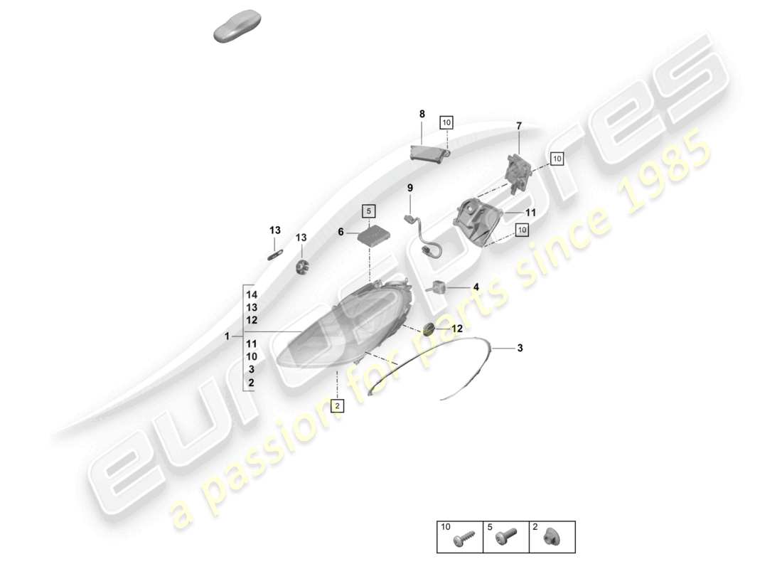 VIEW PARTS DIAGRAMS FROM THE PORSCHE BOXSTER PARTS CATALOGUE a part diagram from the porsche boxster parts catalogue