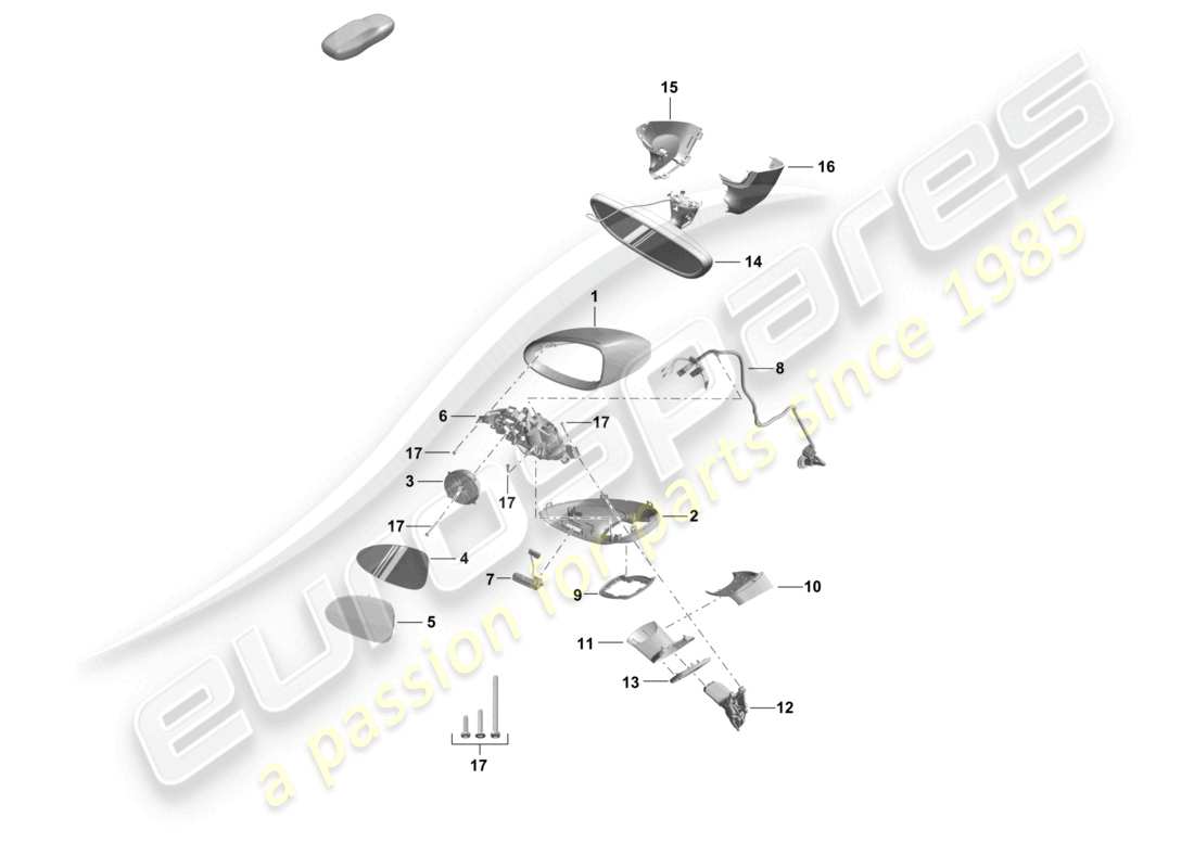 a part diagram from the porsche cayman parts catalogue