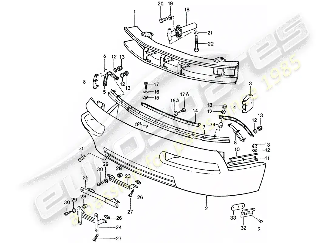a part diagram from the porsche 928 parts catalogue