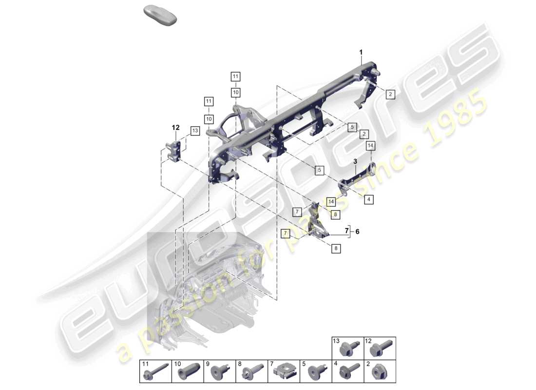 VIEW PARTS DIAGRAMS FROM THE PORSCHE PANAMERA PARTS CATALOGUE a part diagram from the porsche panamera parts catalogue