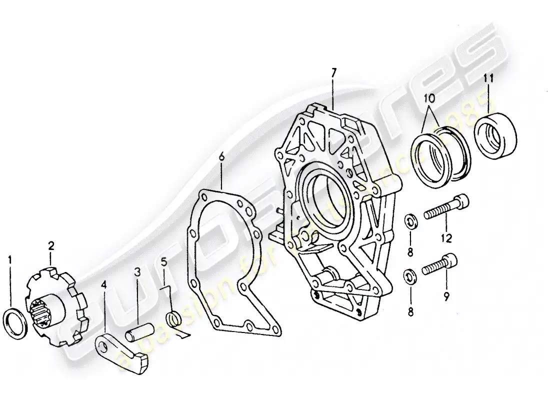 a part diagram from the porsche 1995 (928) parts catalogue