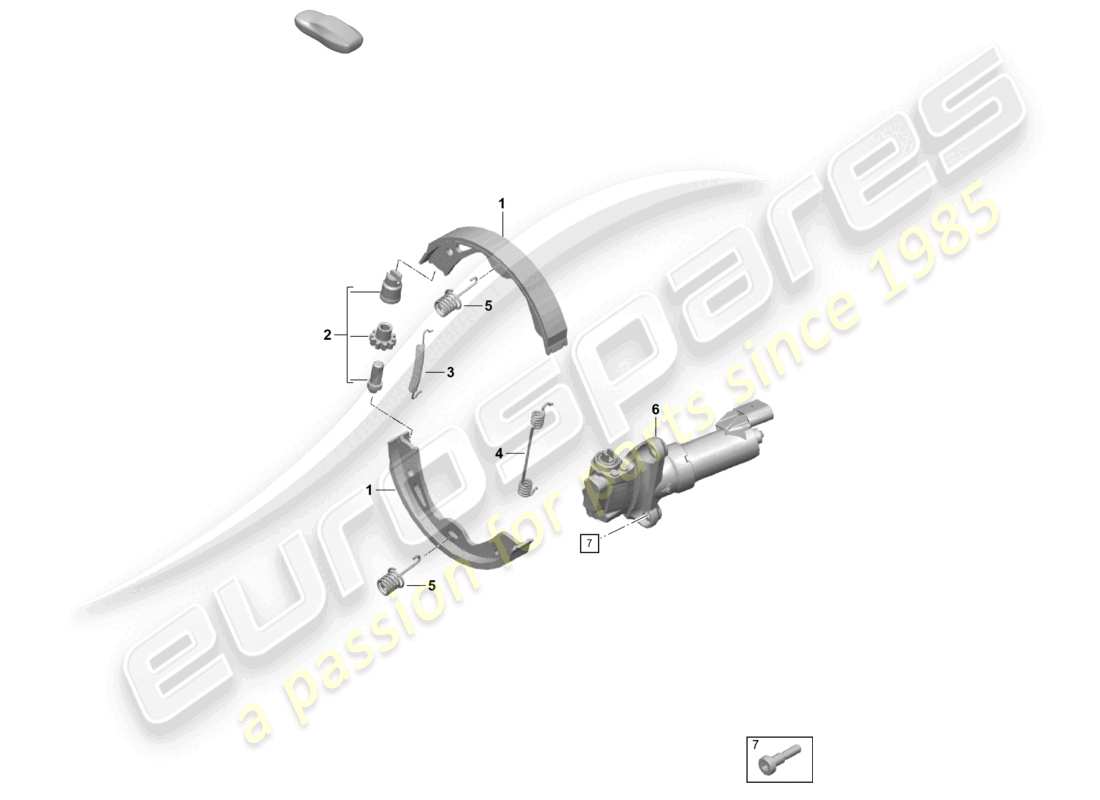 a part diagram from the porsche 2022 (718 boxster spyder) parts catalogue