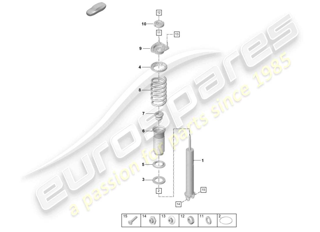 a part diagram from the Porsche 2024 (992-2) parts catalogue