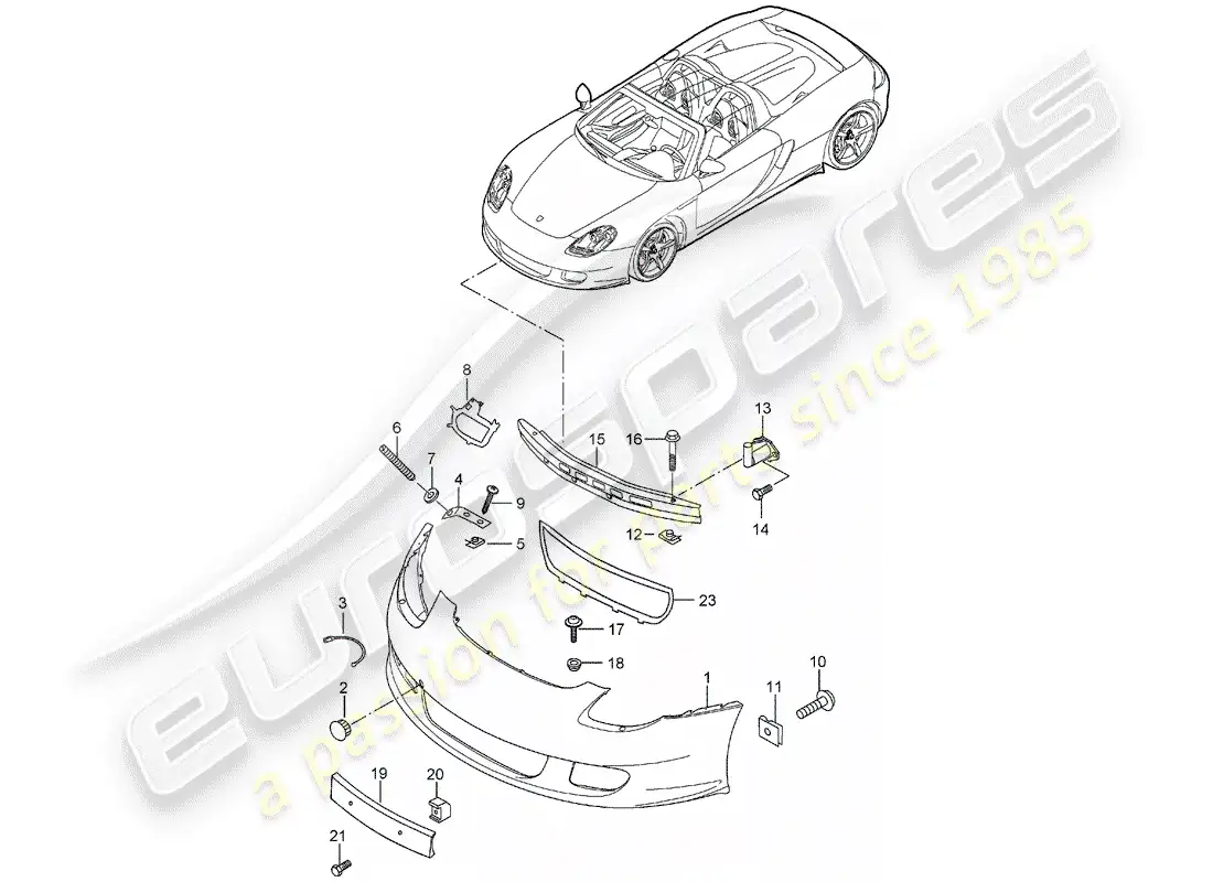 a part diagram from the porsche carrera gt parts catalogue