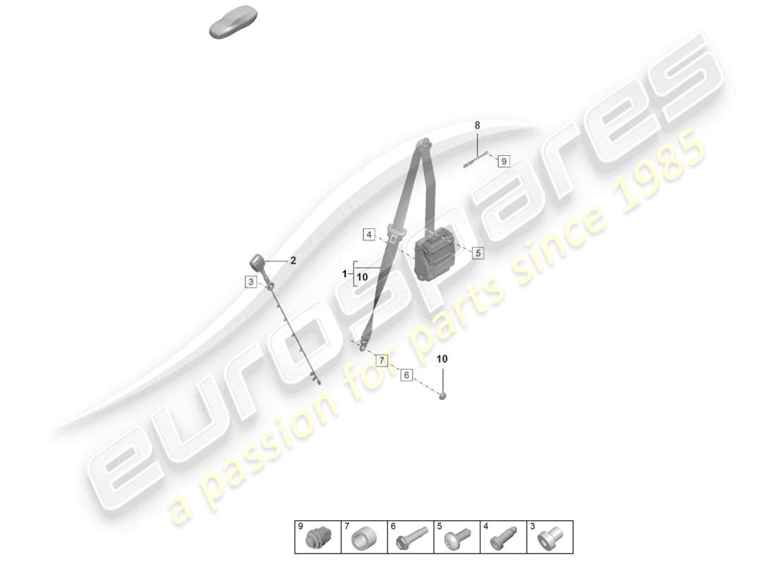 a part diagram from the porsche 992 parts catalogue