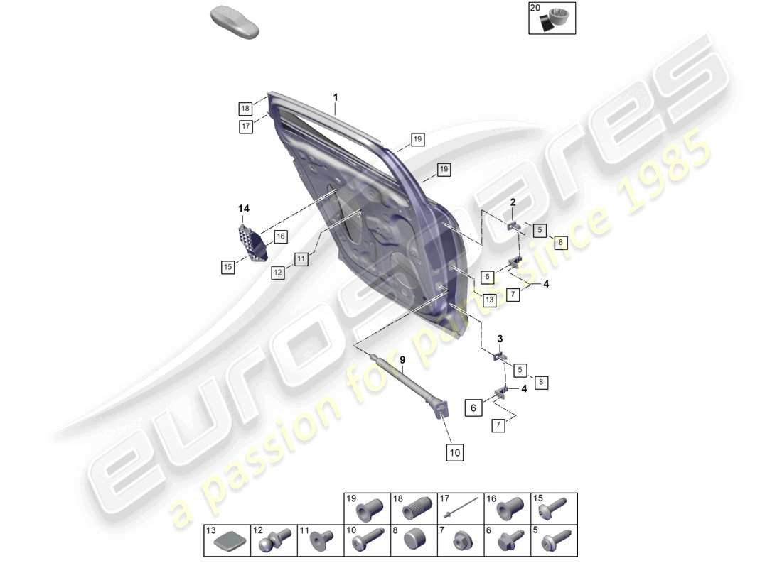 a part diagram from the porsche panamera parts catalogue