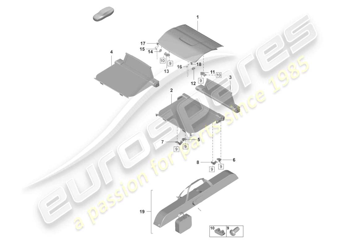 a part diagram from the porsche panamera parts catalogue